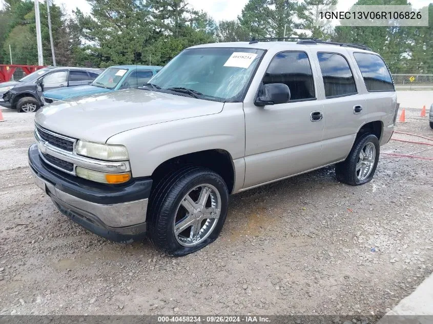 2006 Chevrolet Tahoe Ls VIN: 1GNEC13V06R106826 Lot: 40458234