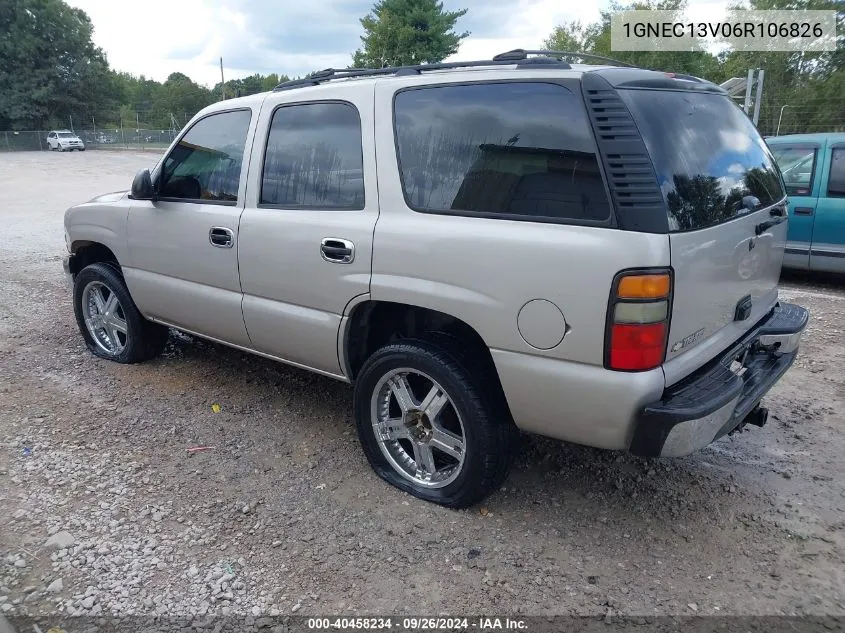 2006 Chevrolet Tahoe Ls VIN: 1GNEC13V06R106826 Lot: 40458234