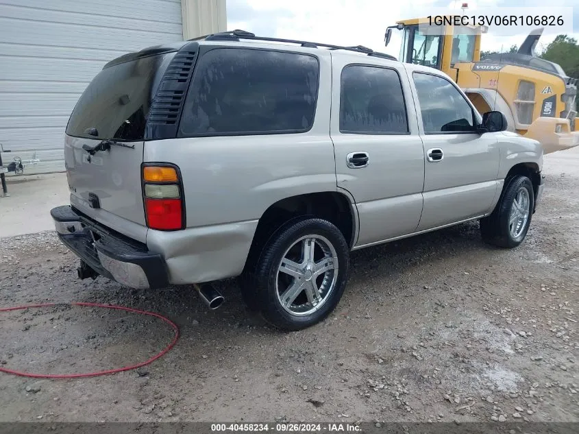 2006 Chevrolet Tahoe Ls VIN: 1GNEC13V06R106826 Lot: 40458234