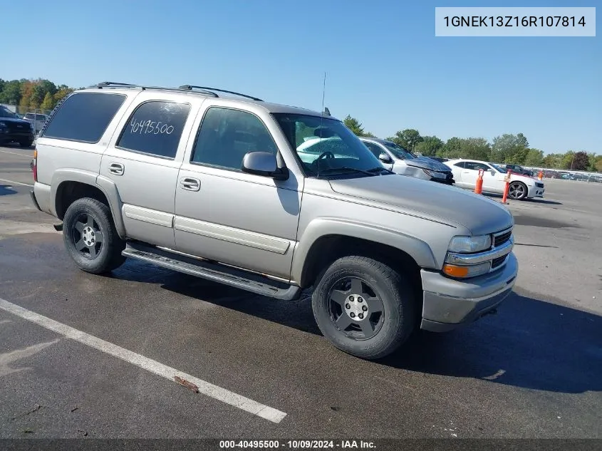 2006 Chevrolet Tahoe Lt VIN: 1GNEK13Z16R107814 Lot: 40495500