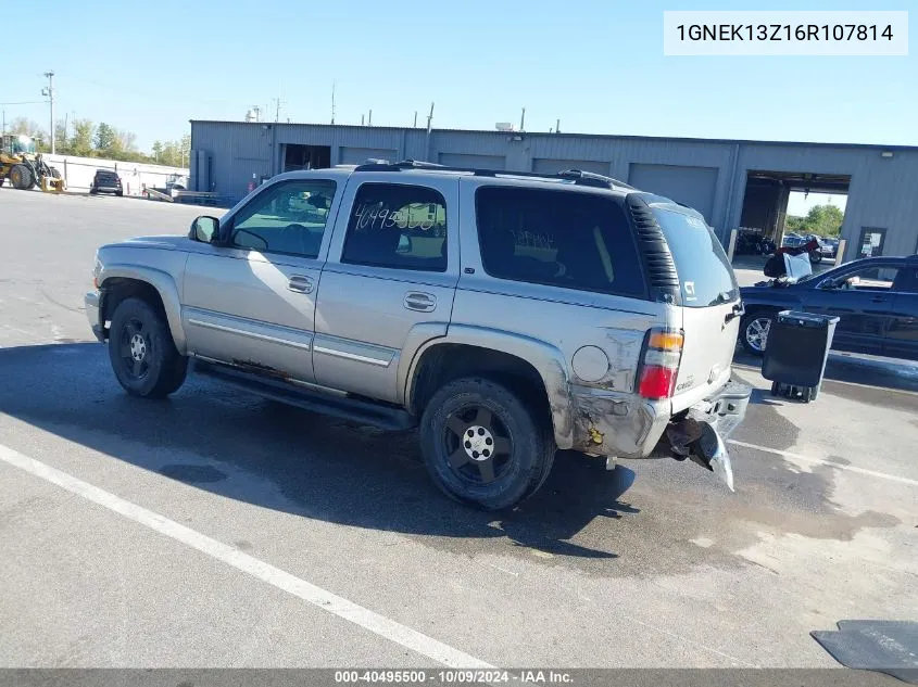 2006 Chevrolet Tahoe Lt VIN: 1GNEK13Z16R107814 Lot: 40495500