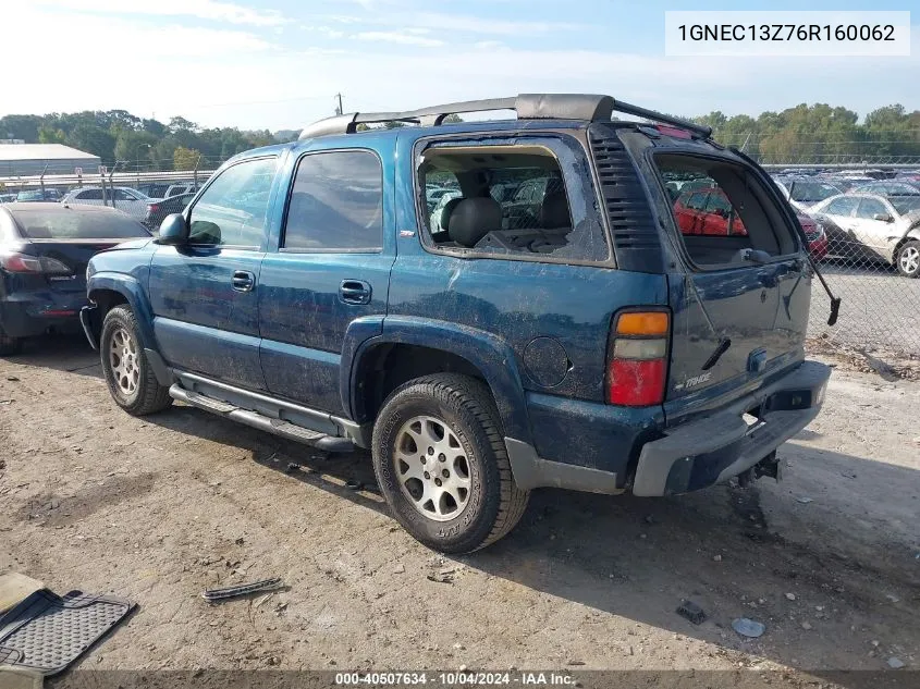 2006 Chevrolet Tahoe Z71 VIN: 1GNEC13Z76R160062 Lot: 40507634