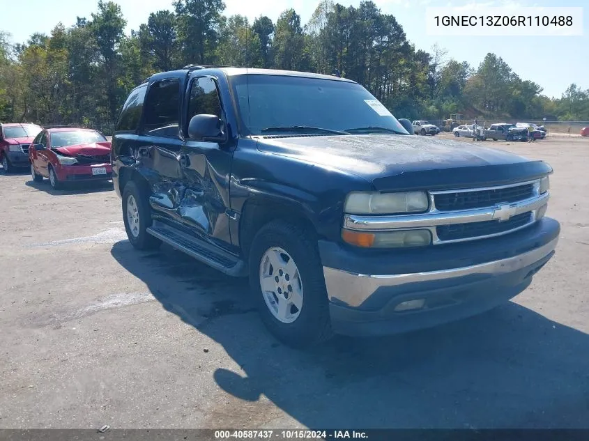 2006 Chevrolet Tahoe Ls VIN: 1GNEC13Z06R110488 Lot: 40587437