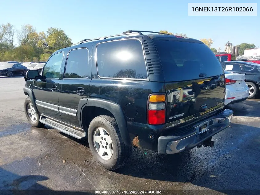 2006 Chevrolet Tahoe Lt VIN: 1GNEK13T26R102066 Lot: 40593775