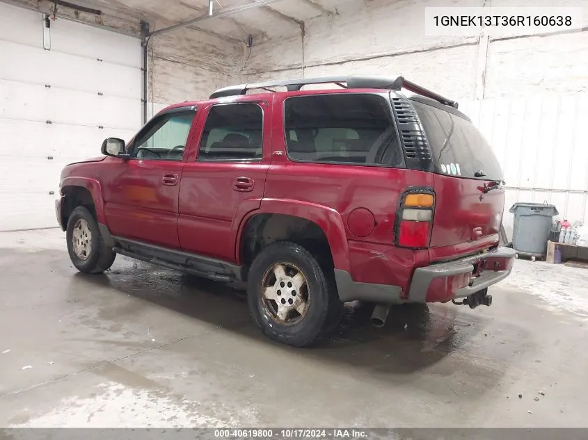 2006 Chevrolet Tahoe Z71 VIN: 1GNEK13T36R160638 Lot: 40619800