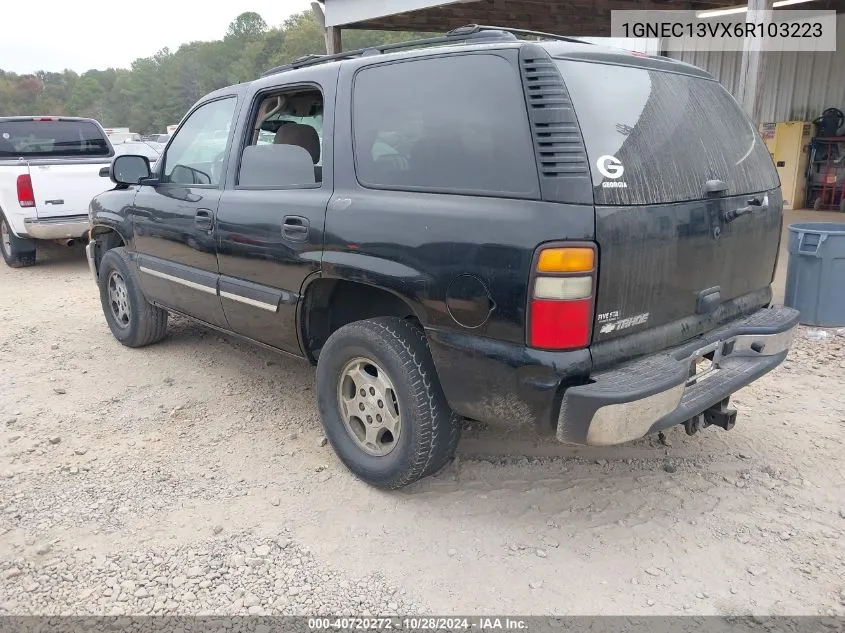 2006 Chevrolet Tahoe Ls VIN: 1GNEC13VX6R103223 Lot: 40720272