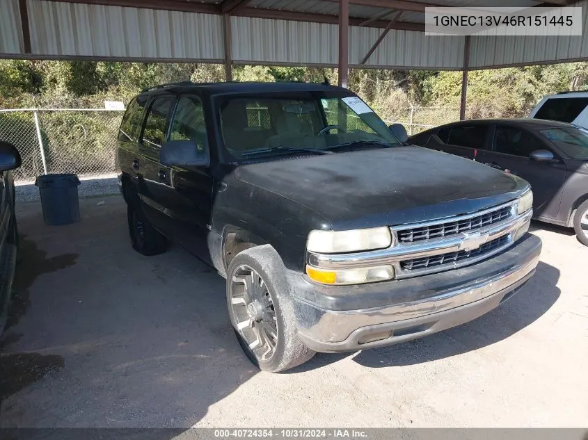 2006 Chevrolet Tahoe Ls VIN: 1GNEC13V46R151445 Lot: 40724354