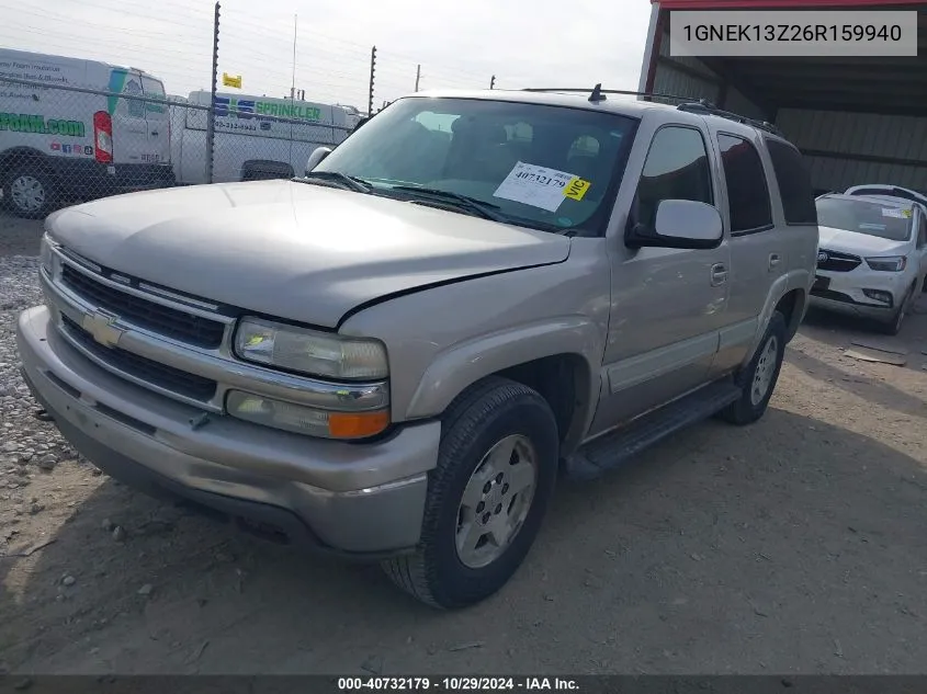 2006 Chevrolet Tahoe Lt VIN: 1GNEK13Z26R159940 Lot: 40732179