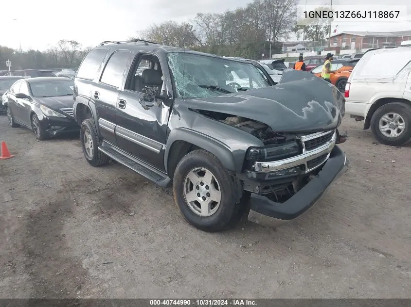 2006 Chevrolet Tahoe Lt VIN: 1GNEC13Z66J118867 Lot: 40744990