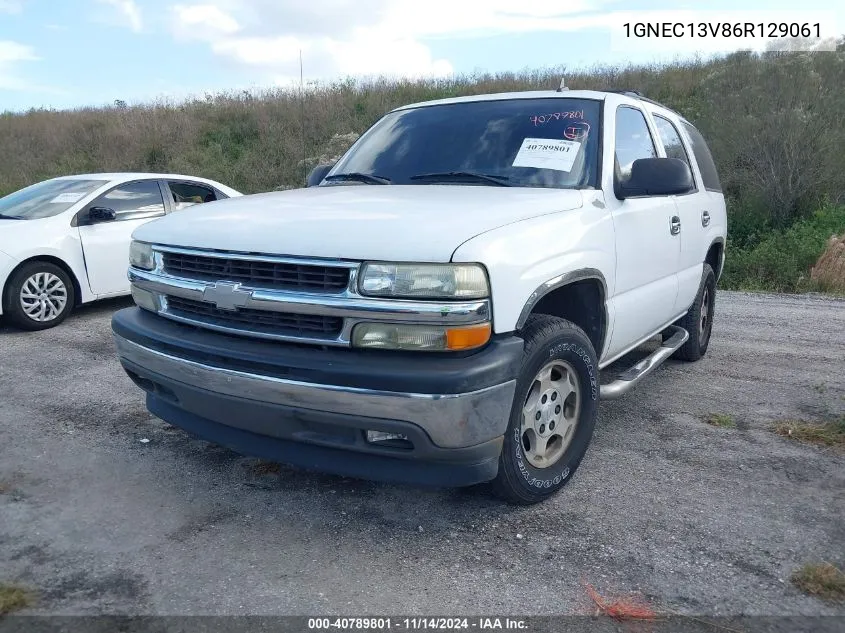 2006 Chevrolet Tahoe Ls VIN: 1GNEC13V86R129061 Lot: 40789801