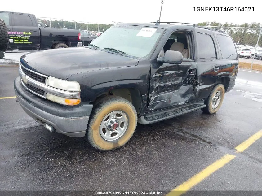 2006 Chevrolet Tahoe Ls VIN: 1GNEK13T46R164021 Lot: 40794992