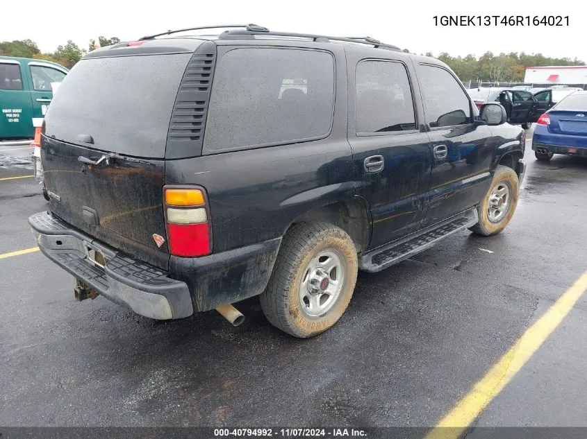 2006 Chevrolet Tahoe Ls VIN: 1GNEK13T46R164021 Lot: 40794992