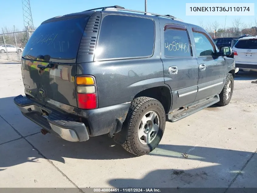 2006 Chevrolet Tahoe Lt VIN: 1GNEK13T36J110174 Lot: 40804451