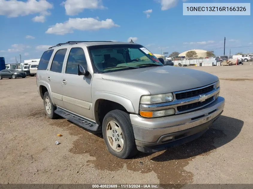 2006 Chevrolet Tahoe Lt VIN: 1GNEC13Z16R166326 Lot: 40823689