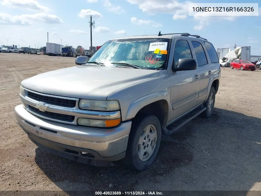 2006 Chevrolet Tahoe Lt VIN: 1GNEC13Z16R166326 Lot: 40823689