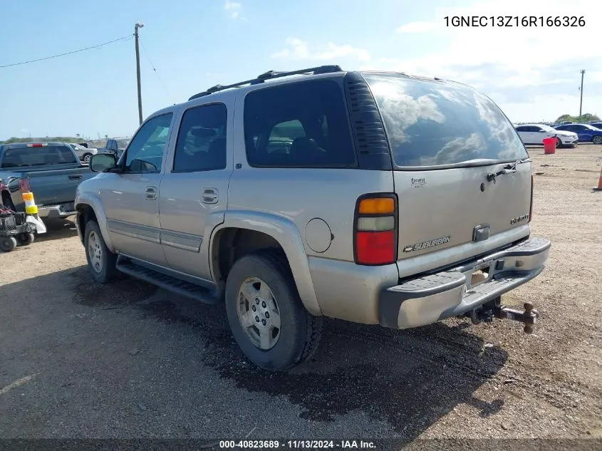 2006 Chevrolet Tahoe Lt VIN: 1GNEC13Z16R166326 Lot: 40823689