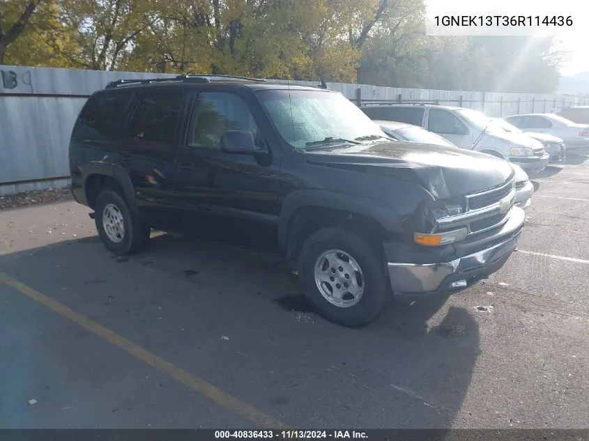 1GNEK13T36R114436 2006 Chevrolet Tahoe Ls