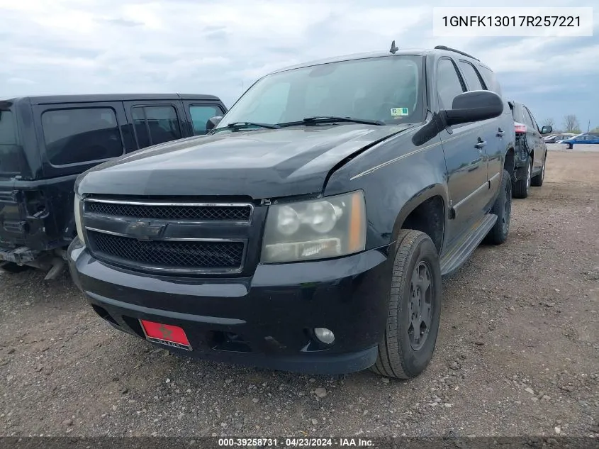 2007 Chevrolet Tahoe Lt VIN: 1GNFK13017R257221 Lot: 39258731