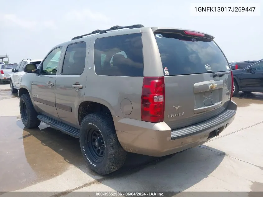 2007 Chevrolet Tahoe Lt VIN: 1GNFK13017J269447 Lot: 39552986