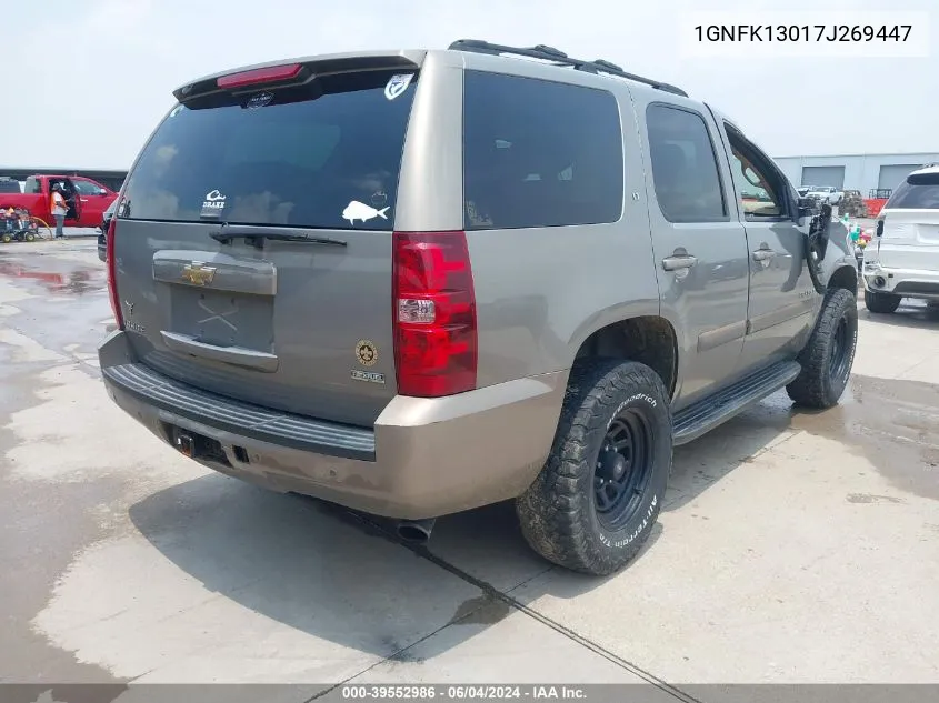 2007 Chevrolet Tahoe Lt VIN: 1GNFK13017J269447 Lot: 39552986