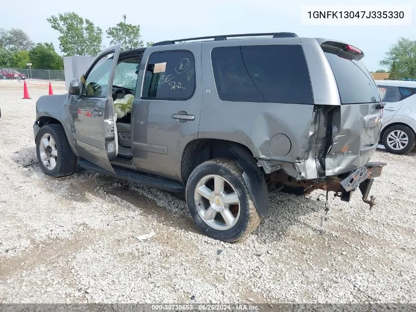 2007 Chevrolet Tahoe Lt VIN: 1GNFK13047J335330 Lot: 39735653