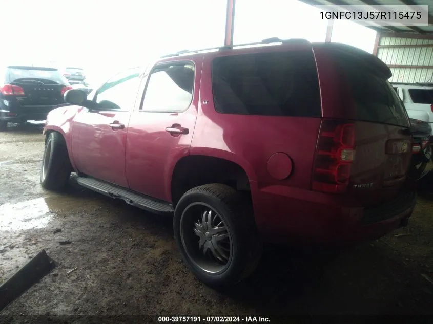 1GNFC13J57R115475 2007 Chevrolet Tahoe Lt