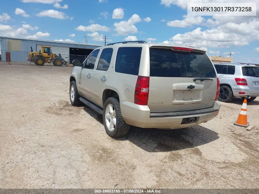 2007 Chevrolet Tahoe Ltz VIN: 1GNFK13017R373258 Lot: 39803150