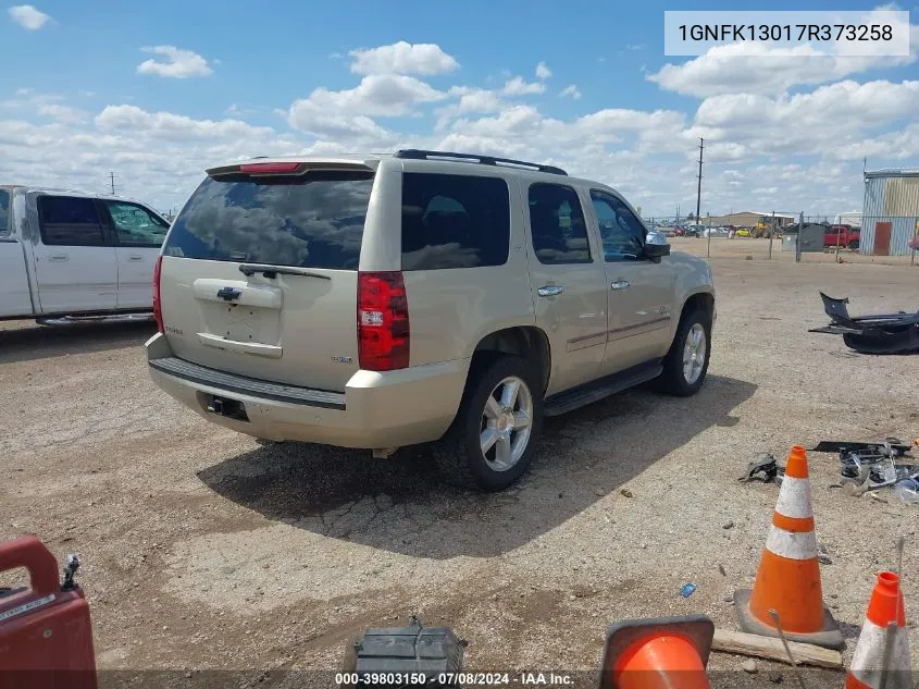 2007 Chevrolet Tahoe Ltz VIN: 1GNFK13017R373258 Lot: 39803150