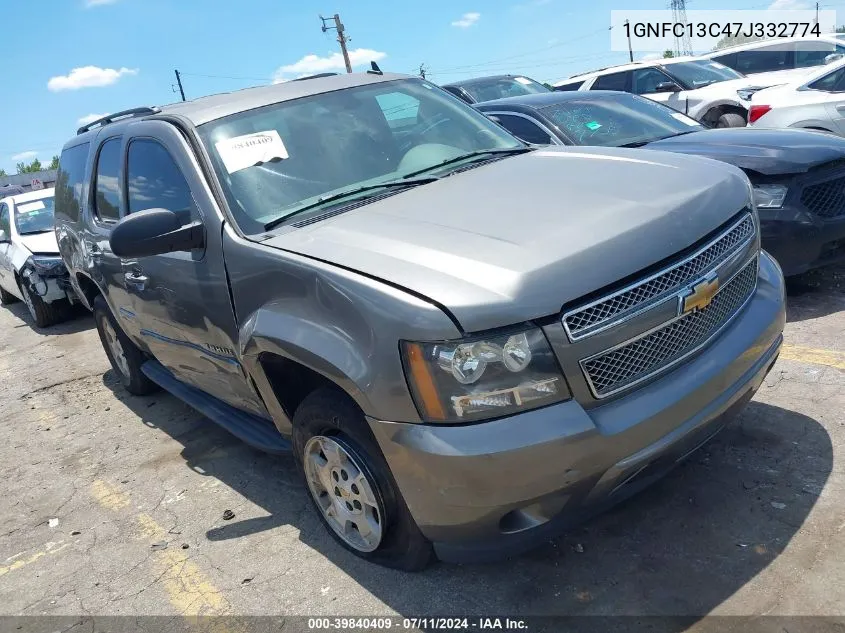 2007 Chevrolet Tahoe Ls VIN: 1GNFC13C47J332774 Lot: 39840409