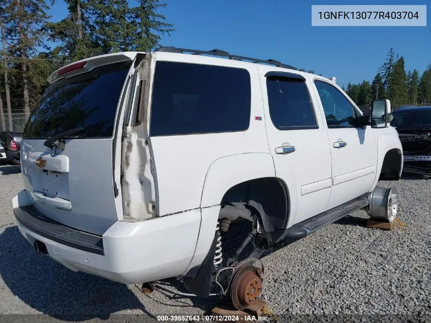 2007 Chevrolet Tahoe Lt VIN: 1GNFK13077R403704 Lot: 39852643