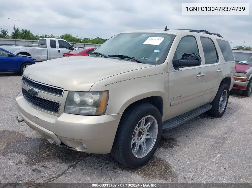 2007 Chevrolet Tahoe Lt VIN: 1GNFC13047R374739 Lot: 39913767