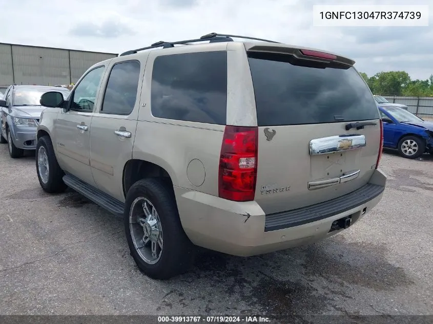 2007 Chevrolet Tahoe Lt VIN: 1GNFC13047R374739 Lot: 39913767