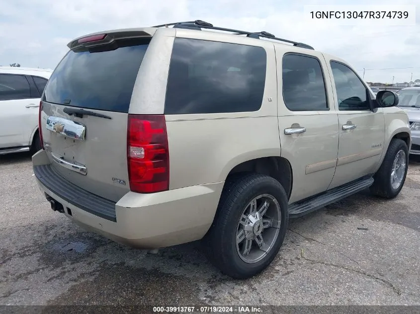 2007 Chevrolet Tahoe Lt VIN: 1GNFC13047R374739 Lot: 39913767