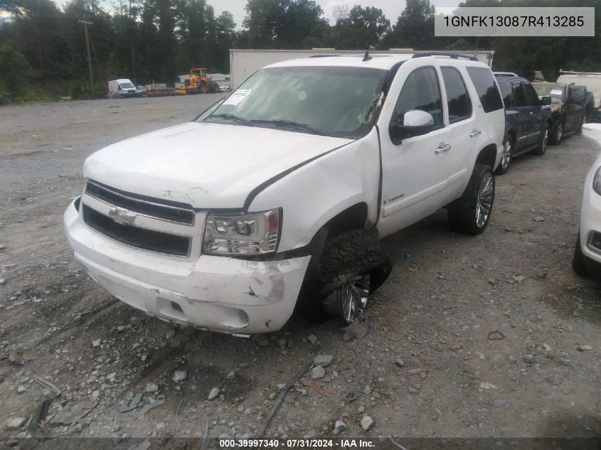 2007 Chevrolet Tahoe Ltz VIN: 1GNFK13087R413285 Lot: 39997340