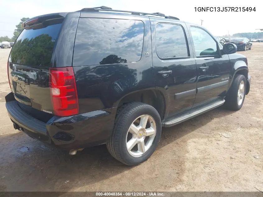 1GNFC13J57R215494 2007 Chevrolet Tahoe Lt