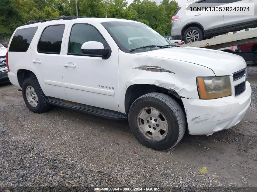 2007 Chevrolet Tahoe Lt VIN: 1GNFK13057R242074 Lot: 40050964