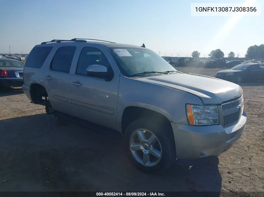 2007 Chevrolet Tahoe Lt VIN: 1GNFK13087J308356 Lot: 40052414