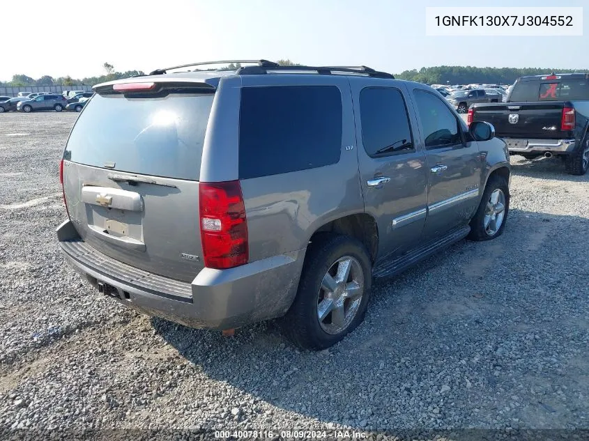 2007 Chevrolet Tahoe Ltz VIN: 1GNFK130X7J304552 Lot: 40078116