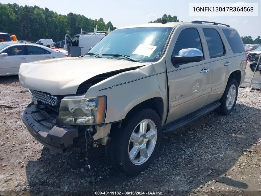 2007 Chevrolet Tahoe Ltz VIN: 1GNFK13047R364568 Lot: 40119182