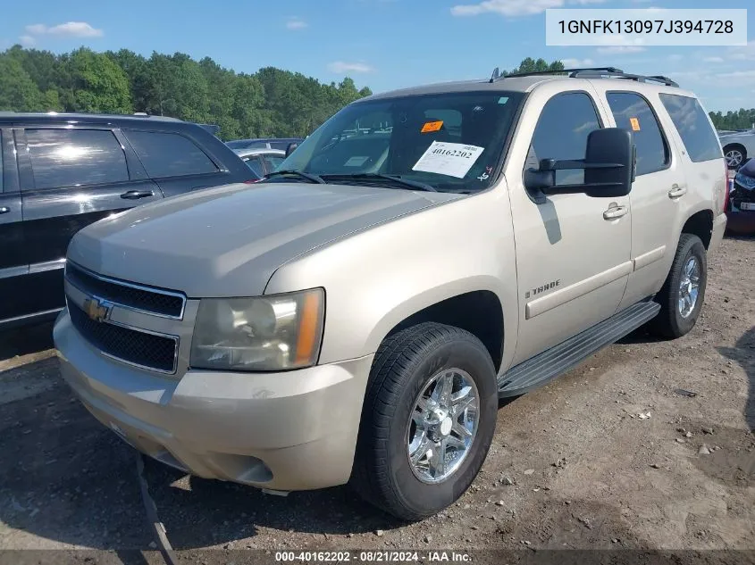 2007 Chevrolet Tahoe Lt VIN: 1GNFK13097J394728 Lot: 40162202