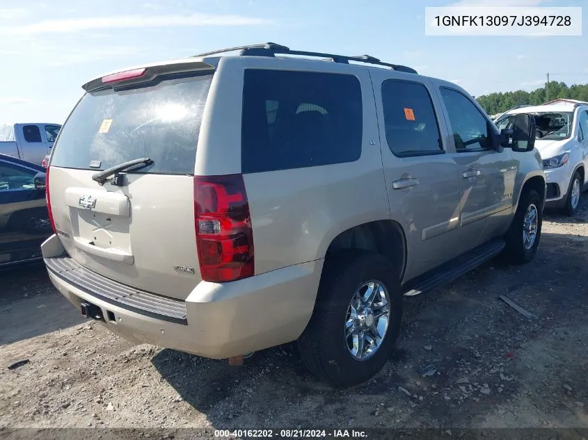 2007 Chevrolet Tahoe Lt VIN: 1GNFK13097J394728 Lot: 40162202