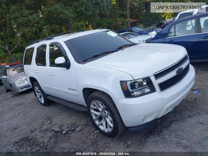 2007 Chevrolet Tahoe Lt VIN: 1GNFK13057R195936 Lot: 40257616