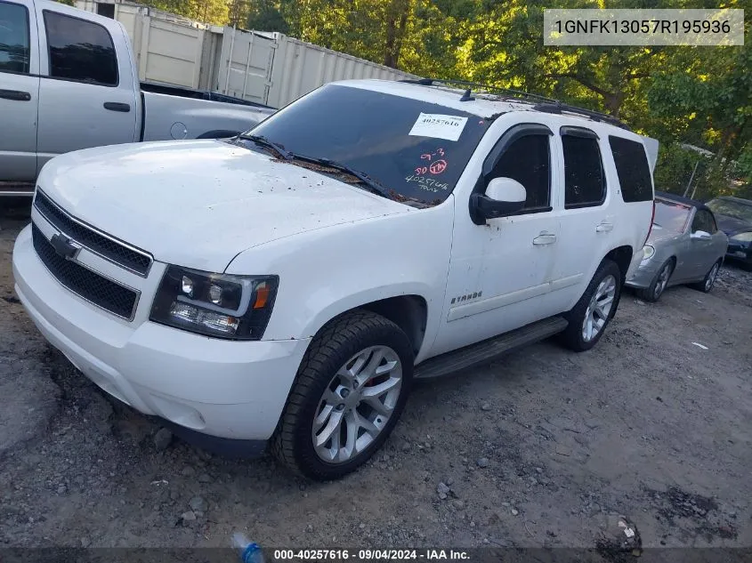 2007 Chevrolet Tahoe Lt VIN: 1GNFK13057R195936 Lot: 40257616