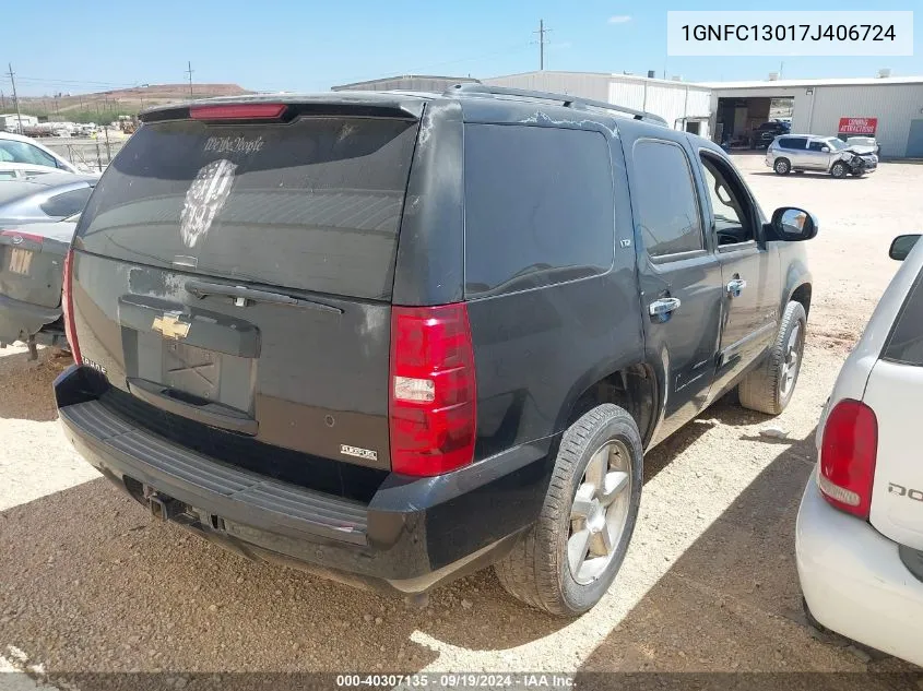 2007 Chevrolet Tahoe Ltz VIN: 1GNFC13017J406724 Lot: 40307135