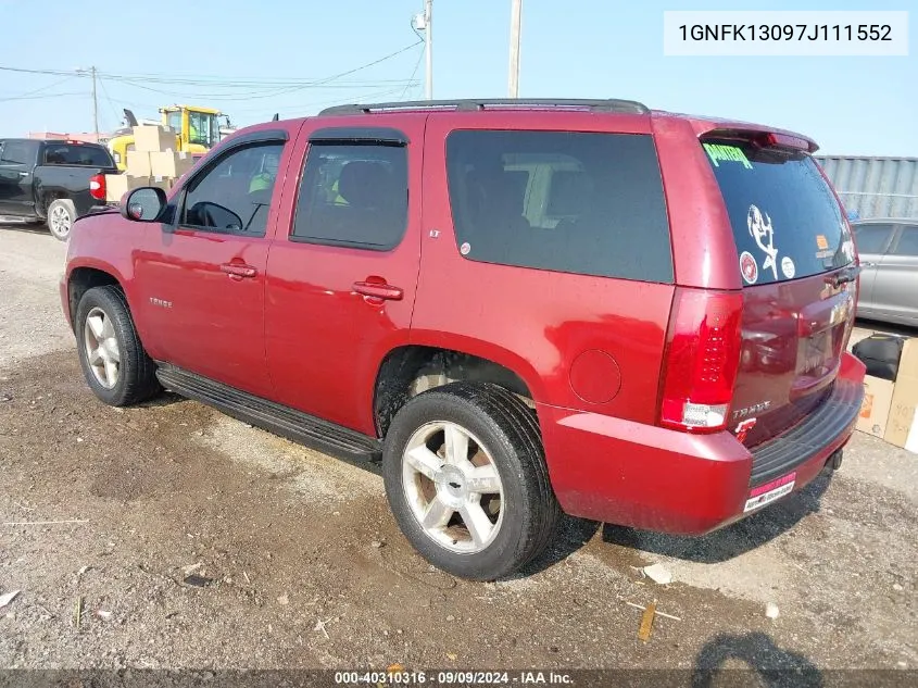 2007 Chevrolet Tahoe Lt VIN: 1GNFK13097J111552 Lot: 40310316