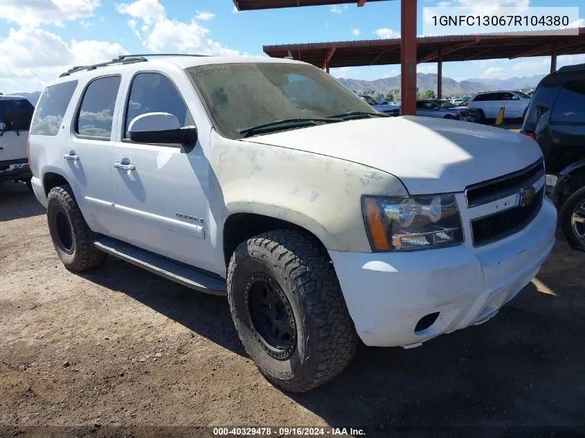 2007 Chevrolet Tahoe Lt VIN: 1GNFC13067R104380 Lot: 40329478