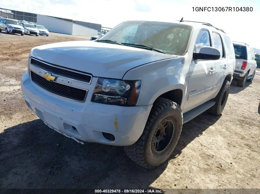 2007 Chevrolet Tahoe Lt VIN: 1GNFC13067R104380 Lot: 40329478