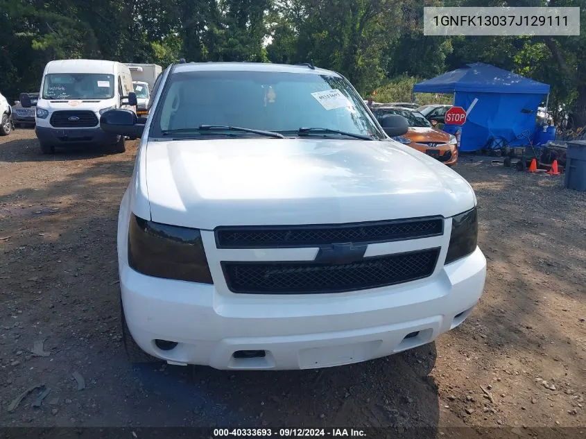 2007 Chevrolet Tahoe Ltz VIN: 1GNFK13037J129111 Lot: 40333693