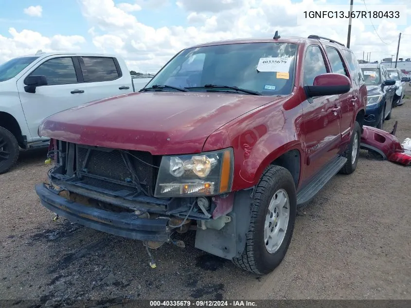 2007 Chevrolet Tahoe Lt VIN: 1GNFC13J67R180433 Lot: 40335679