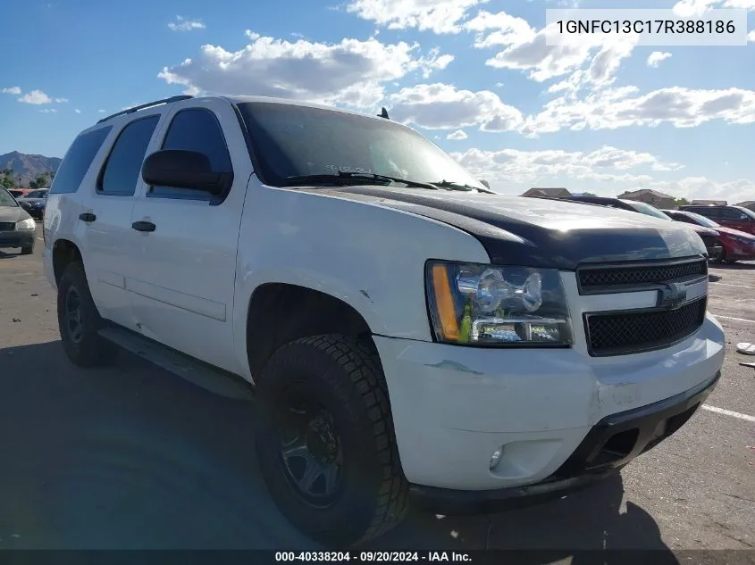 2007 Chevrolet Tahoe Ls VIN: 1GNFC13C17R388186 Lot: 40338204